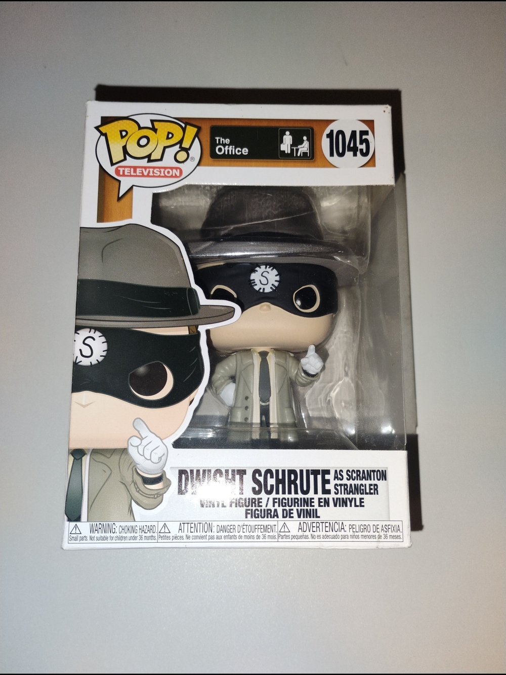 This is a Funko Pop! Television: The Office Dwight Schrute as Scranton Strangler